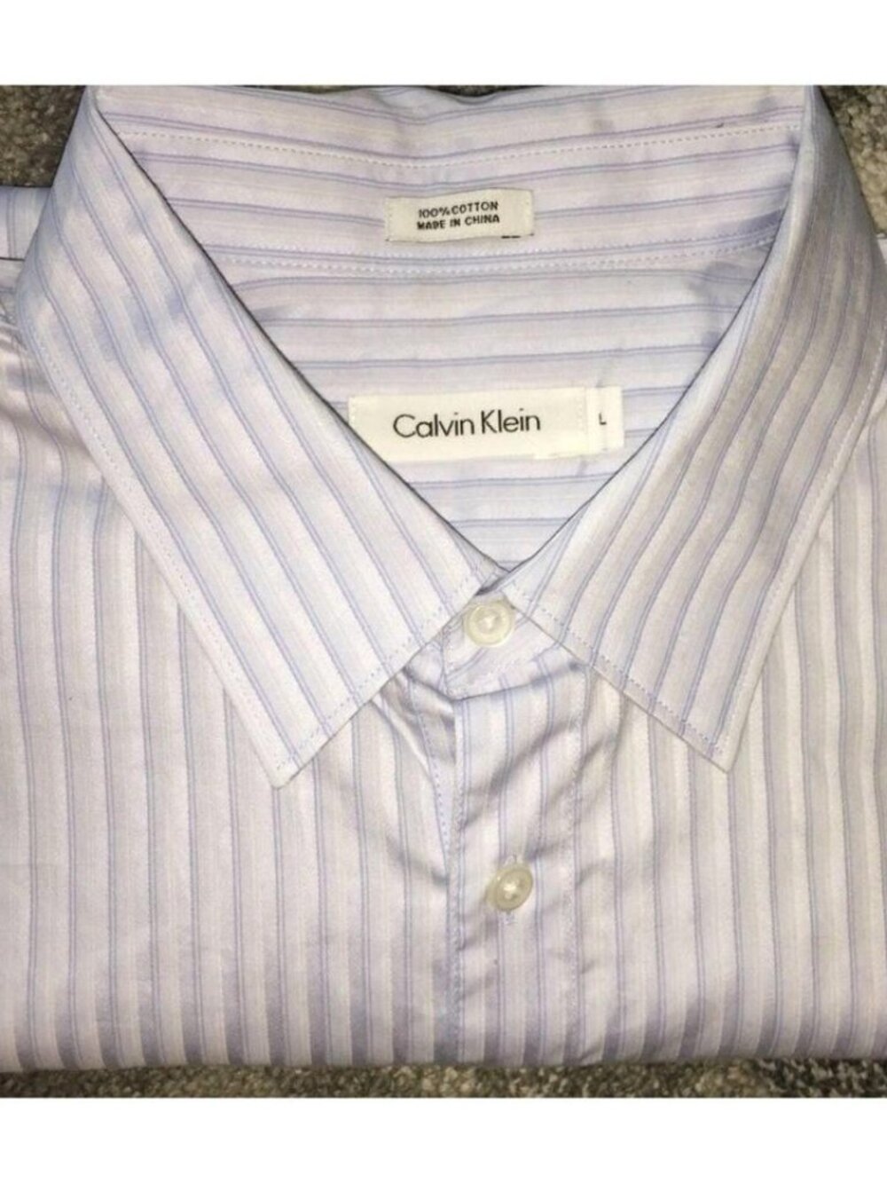Calvin Klein Mens Long Sleeve Shirt Blue Size M